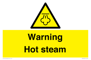 Warning Hot steam
